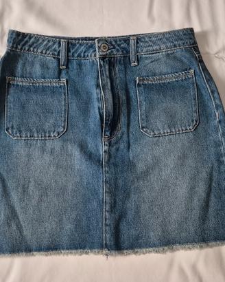 Gonna jeans Hollister blu