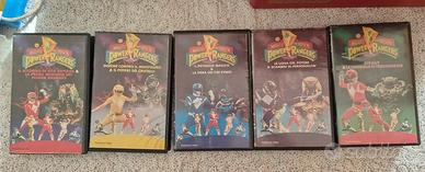 Lotto 5 VHS Bootleg Power Rangers (Italiano)