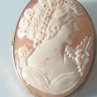 Antico cameo campano in argento e corniola