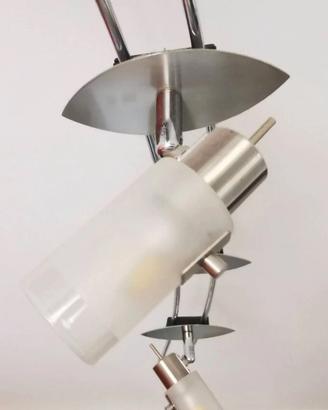 Lampadario Lampada Plaffoniera 4 Faretti Luci Meta