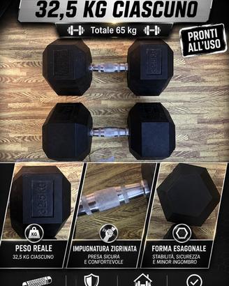 Coppia manubri 32,5 kg