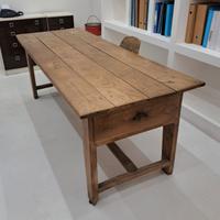 tavolo da lavoro antico in rovere