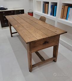 tavolo da lavoro antico in rovere