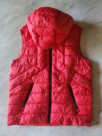 Gilet imbottito in nylon con cappuccio
