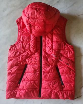 Gilet imbottito in nylon con cappuccio