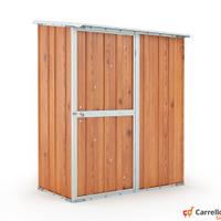 Casetta box giardino Acciaio 155x100 fin legno