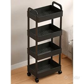 portaoggetti 4 ripiani con ruote carrellino nuovo