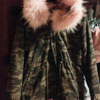 parka con ecopelliccia rosa DAME ROSE