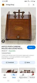 Porta carbone inglese anno 1800