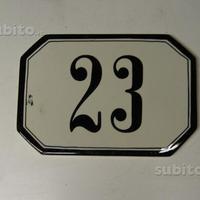 Targa numero civico ceramica anni 40-50 vintage