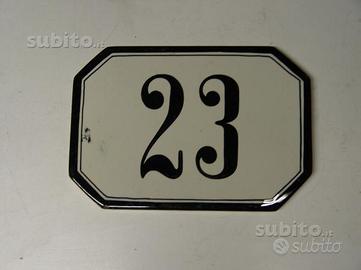 Targa numero civico ceramica anni 40-50 vintage