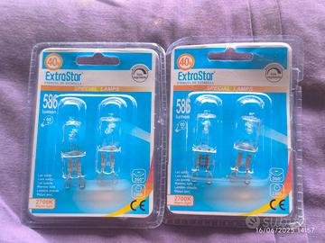 4 Lampadine Alogene G9 ExtraStar 40W 2700K Calda