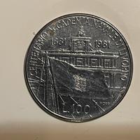 Moneta da 100 Lire Accademia Navale di Livorno