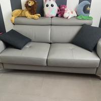Divano letto matrimoniale in vera pelle