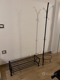 Appendiabiti e rastrelliera in ferro