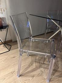 Set 4 sedie trasparenti stile Kartell