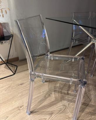 Set 4 sedie trasparenti stile Kartell