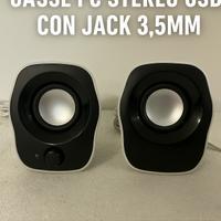 casse pc stereo usb con jack 3.5mm