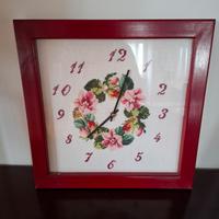 orologio ricamato a mano