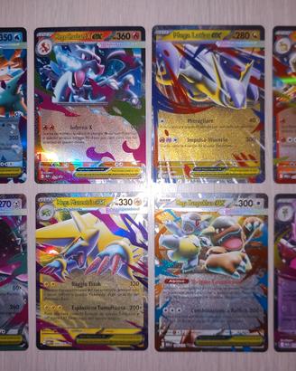 Lotto di 8 Carte Pokemon ITA Mega Ex Holo Rare