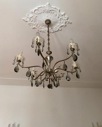 LAMPADARIO  A GOCCIA E COPPIA DI APPLIQUE