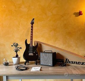Chitarra elettrica + amplificatore Ibanez + cavi