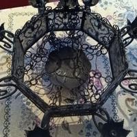 lampadario artigianale in ferro battuto