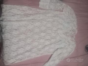 copricostume in pizzo ricamato con perlineline
