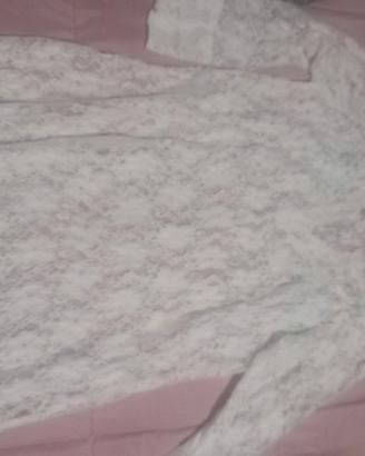 copricostume in pizzo ricamato con perlineline