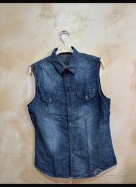 Camicia di jeans in cotone uomo tg M