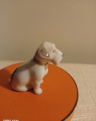 Cane in porcellana Fox terrier fatto a mano Danima