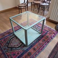 Tavolino quadrato con vetro
