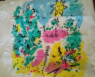 foulard opera d'arte, serigrafia su seta