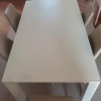 Tavolo in vetro + tappeto