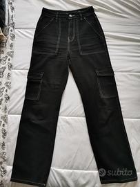 jeans cargo colore nero taglia 34/36