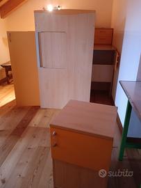 letto a castello con armadi