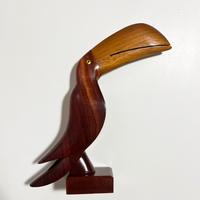 Tucano in legno e vetro