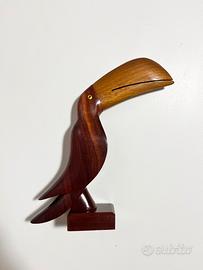 Tucano in legno e vetro
