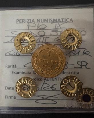 Moneta 1 Scudo oro 1854 Stato Pontificio