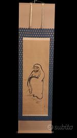Bodhidharma. Rotolo appeso giapponese 