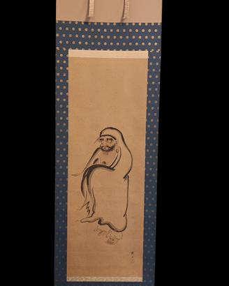 Bodhidharma. Rotolo appeso giapponese 