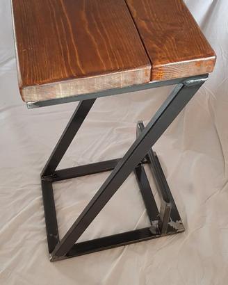 Sgabello Bar vintage ferro legno artigianale