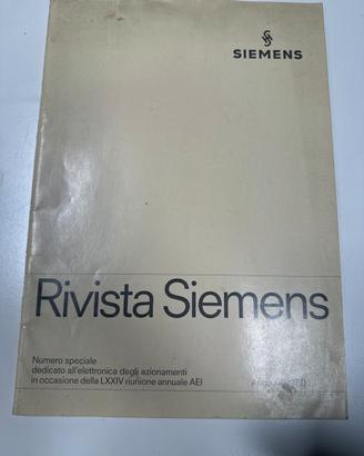 Rivista vintage Siemens n* speciale 1973