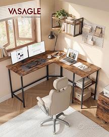 Scrivania angolare a L gaming ufficio 130x130 cm