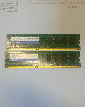 RAM SO-DIMM DDR3 marca Adata (2 banchi da 2GB)