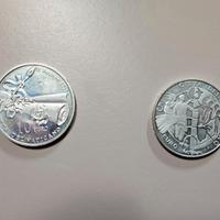 Coppia 5 euro e 10 euro argento Vaticano
