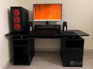 Postazione PC completa Ryzen 7, monitor, scrivania