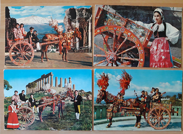 18 cartoline usi e costumi italiani