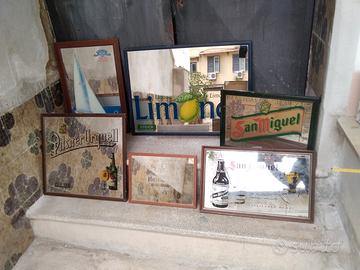 Specchi pubblicitari di birre vintage
