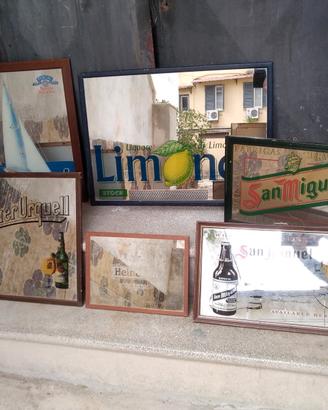 Specchi pubblicitari di birre vintage